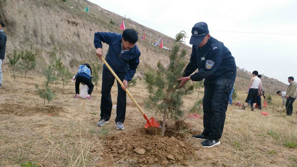 院团委组织部分团员青年参加省直机关团工委2018年认捐植树活动